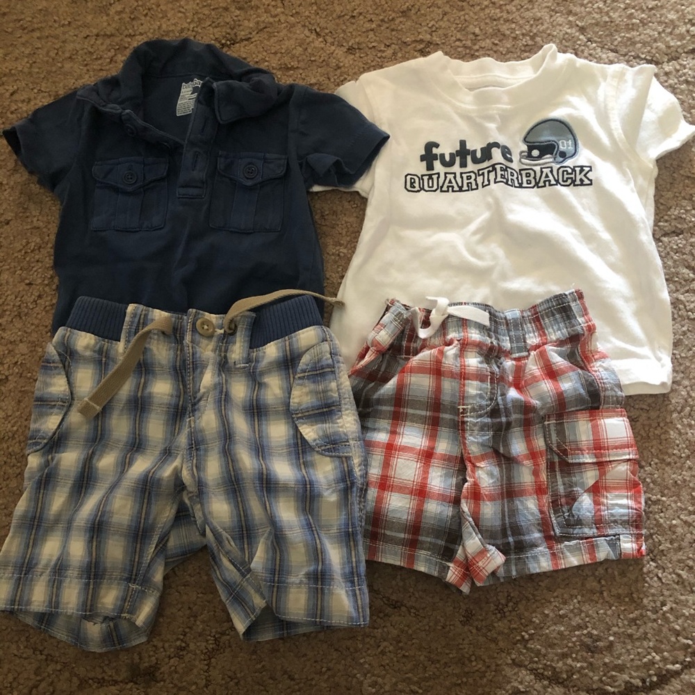 Boys Gymboree & Baby Gap 3/6 mos shirts / shorts